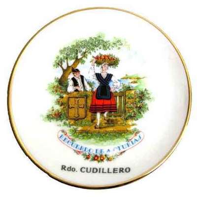 Plato porcelana mini - motivos asturianos