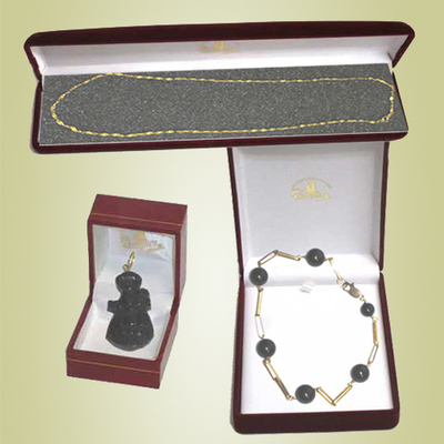 Pulsera bolas, cadena oro y colgante Virgen de Covadanga