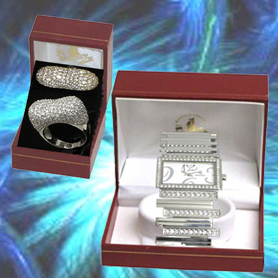 Reloj y anillo con circonitas 