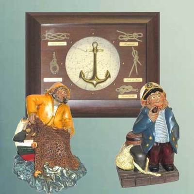 Cuadro nudos marinero y figuras marineros