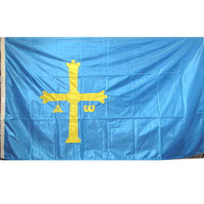 Bandera oficial Asturias (cruz bordada)