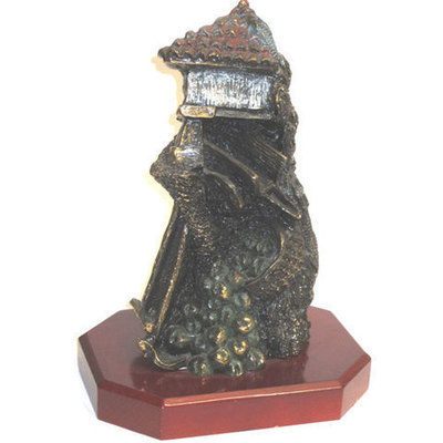 Horreo con carro baño de bronce