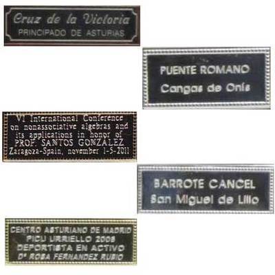 Placas metalicas para personalizar