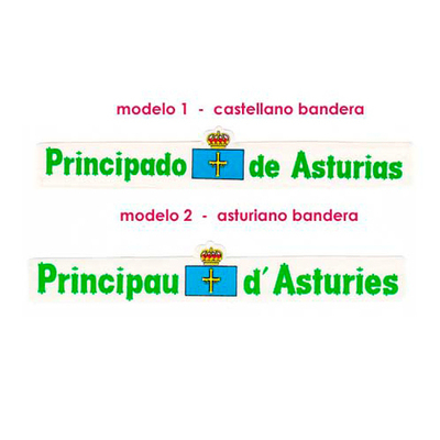 Pegatina Letras principado de Asturias - bandera 