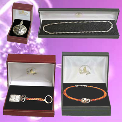Llavero y pulsera plata/cuero y cadena con colgante plata