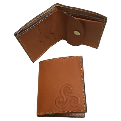 Cartera y monedero cuero -trisquel troquelado