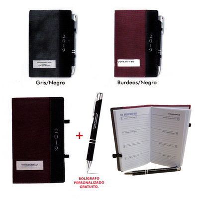 Agenda personalizada con bolígrafo