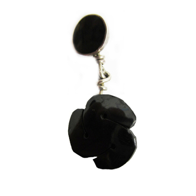 Colgante plata y azabache trisquel diseño