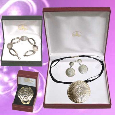 Conjunto motivo celta con pulsera y anillo de plata