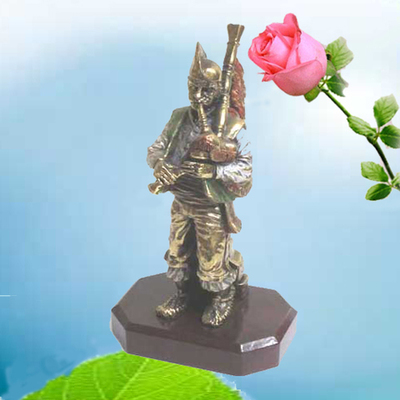 Gaitero peana grande - baño bronce decorado