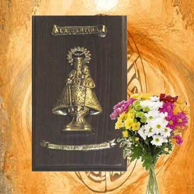 Virgen de Covadonga bronce macizo