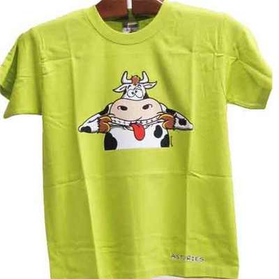 Camiseta Vaca mueca - color pistacho