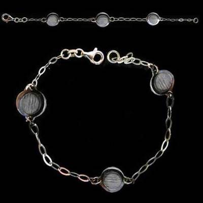 Pulsera plata redondeles dobles Pulsera plata redondeles dobles