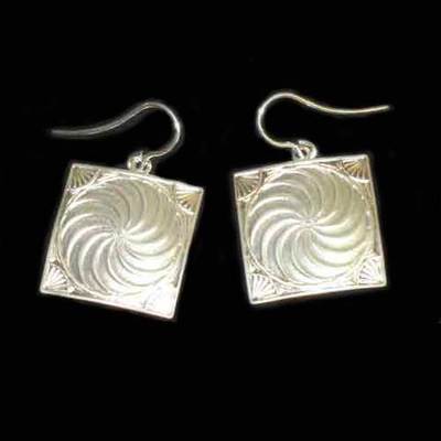 Pendientes espiral colgar