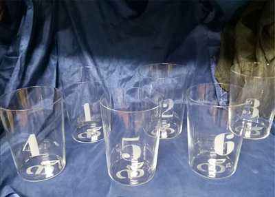 Vasos sidra números Láser Vasos sidra números Láser