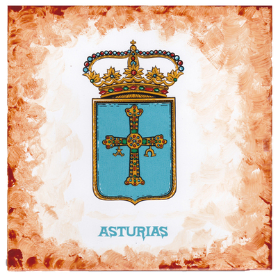 Azulejo escudo Asturias pequeño
