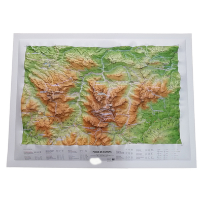 Mapa relieve Picos de Europa Mediano Mapa relieve Picos de Europa Mediano