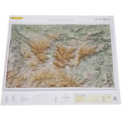Mapa Parque Nacional de Picos de Europa Relieve Grande Mapa Parque Nacional de Picos de Europa Relieve Grande