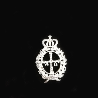 Pin escudo de Asturias laureado plata