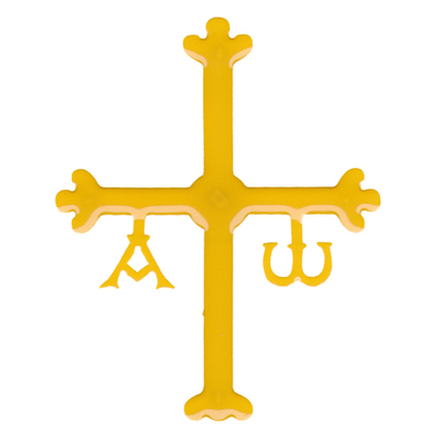 Pegatina Cruz Victoria Relieve Amarilla