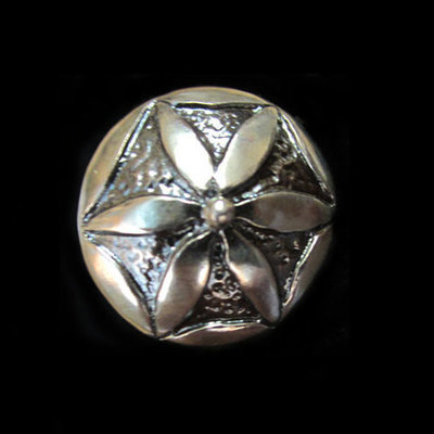Pin flor galana plata 
