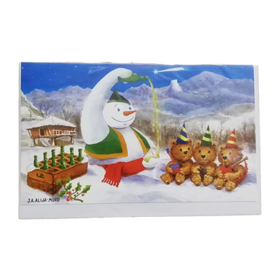 Postal navidad motivos asturianos 1