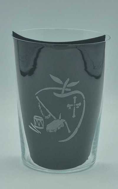 Vaso sidra motivo Manzana, gaita, tambor y cruz Vaso sidra motivo Manzana, gaita, tambor y cruz