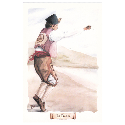 Postales de oficios asturianos La danza