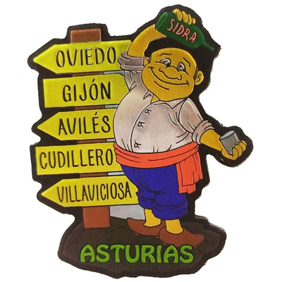 Imán metal asturiano escanciando Señales