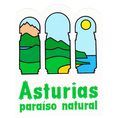Pegatina Asturias Paradiso Natural transparente