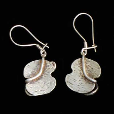Pendientes colgar plata diseño 1