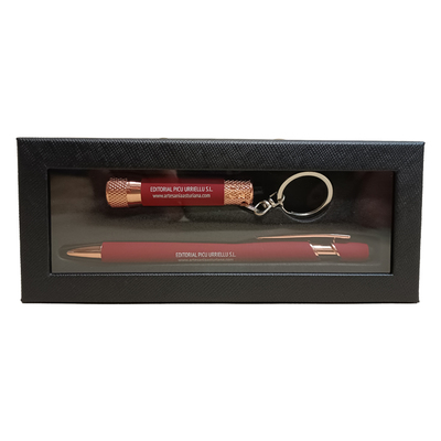 Estuche Conjunto de Bolígrafo y linterna