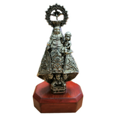 Figura Virgen Covadonga baño plata Defectuosa Figura Virgen Covadonga baño plata Defectuosa