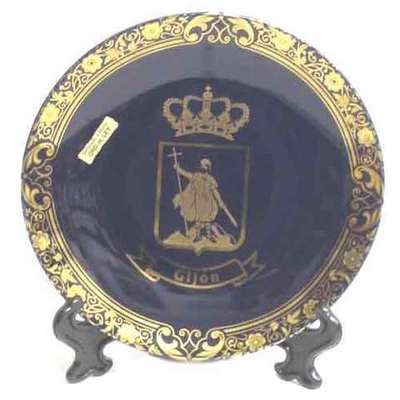  Plato cobalto mediano - motivos asturianos 