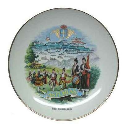  Plato porcelana mediano - mapa y gaiteros