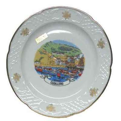  Plato porcelana mediano - paisaje Cudillero