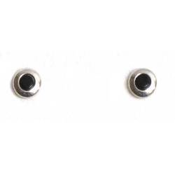  Pendientes plata/azabache presion punto