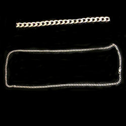 Cadena plata eslabones 60 cm.