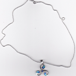 Colgante plata trisquel con con cadena