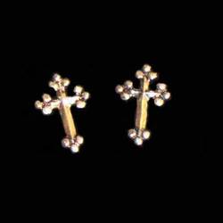  Pendientes plata presión cruz victoria
