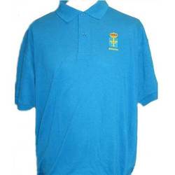  Polos bordados escudo Asturias azul claro 