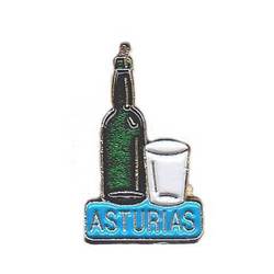 Pin Botella y vaso de sidra