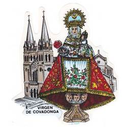 Pegatina Virgen de Covadonga con basílica
