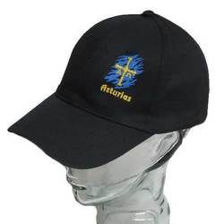 Gorras azul bandera Asturias bordada 