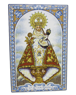 Azulejo Virgen de Covadonga 20 x 30 cm.