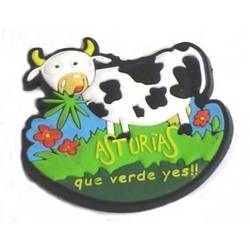 Imán goma  Asturias que verde yes 