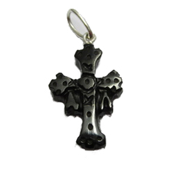 Colgante Cruz de la Victoria con alfa y omega