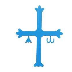 Pegatina Cruz de la Victoria azul pequeña