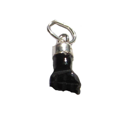 Cigua plata y azabache mini o bebes