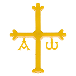 Pegatina Cruz Victoria Relieve Amarilla